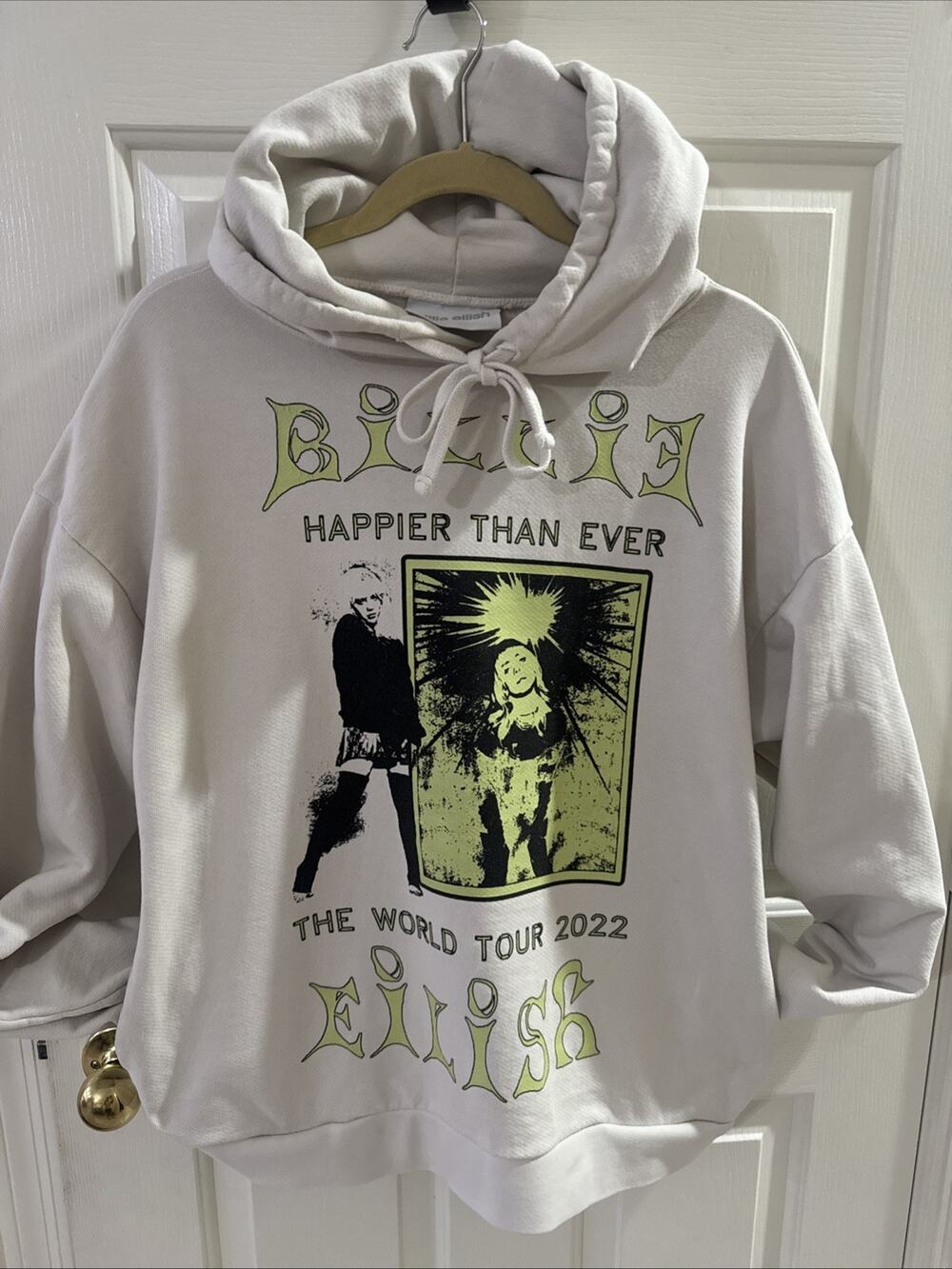 Billie Eilish Happier Than Ever World Tour 2022 Hoodie Sweatshirt Size Small